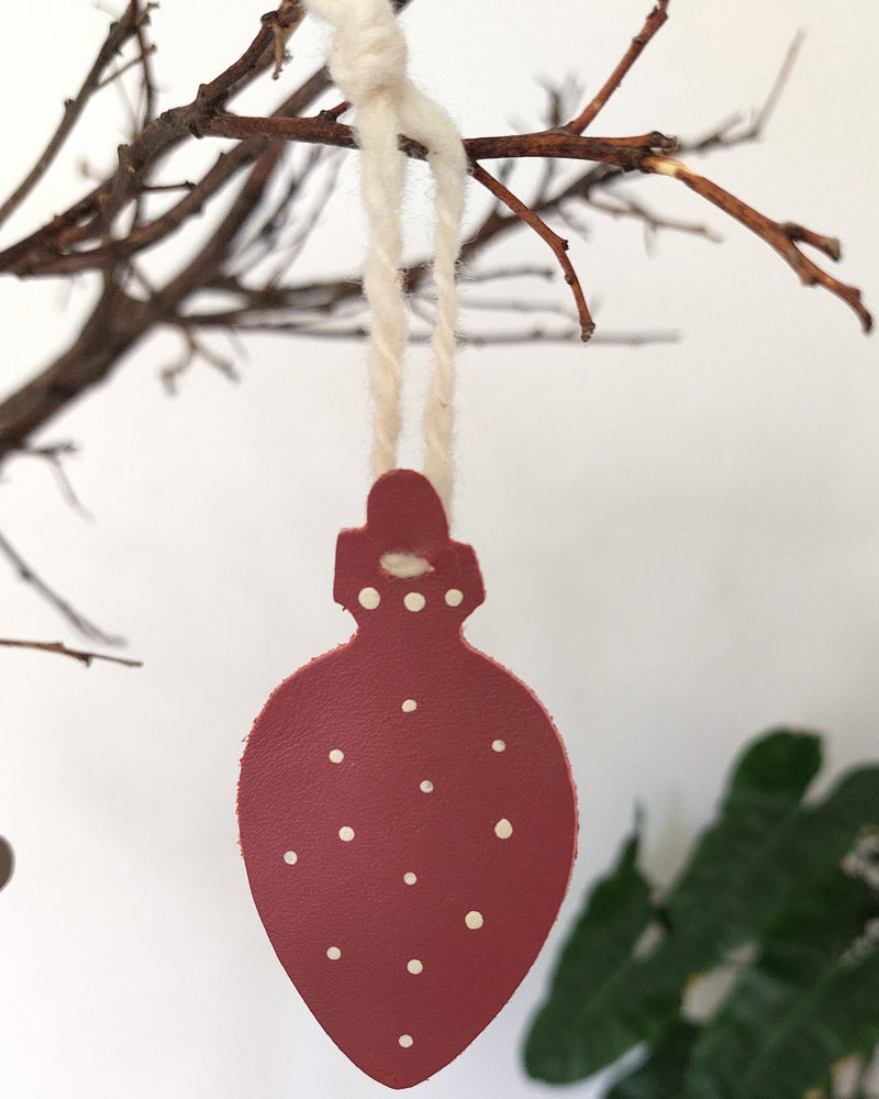 Upcycled Leather Ornament