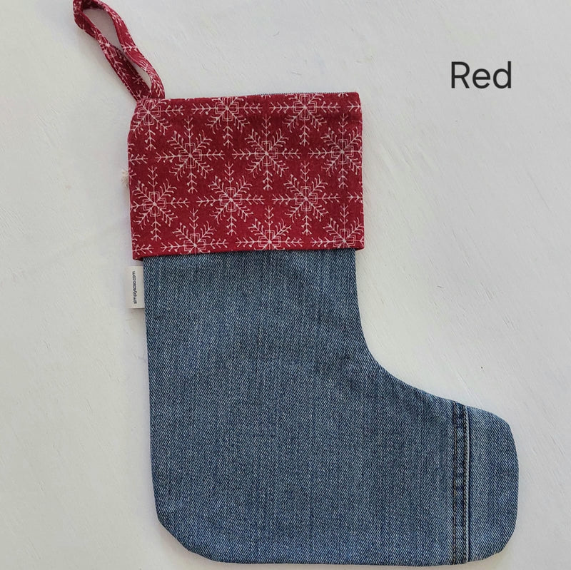 Upcycled Fabric Christmas Stocking
